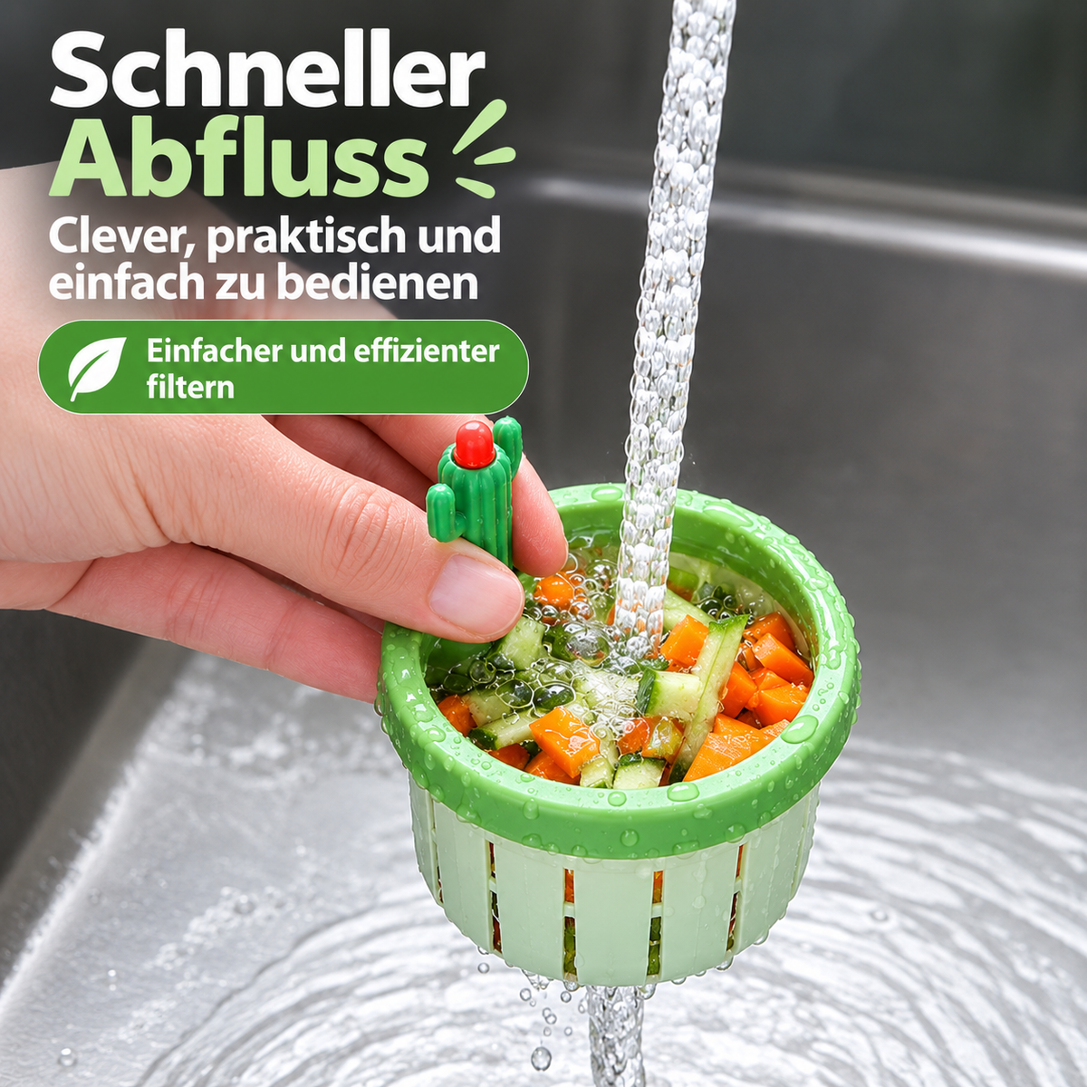 Abflusssieb für Spüle in Kaktusform – Bild 6